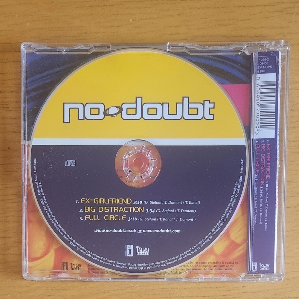 No Doubt - Sunday Morning, Ex-Girlfriend 90s & 2000s CD Singles (Lot of 2)  - Picture 6 of 7